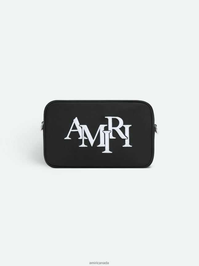 Accessories AMIRI Brand Staggered Large Camera Case Black Unisex ZXNJX8410