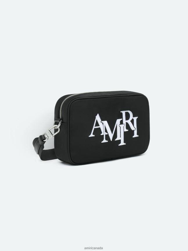 Accessories AMIRI Brand Staggered Large Camera Case Black Unisex ZXNJX8410