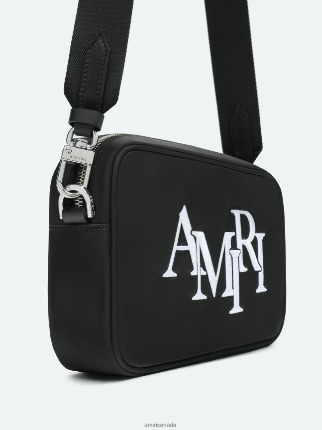 Accessories AMIRI Brand Staggered Large Camera Case Black Unisex ZXNJX8410