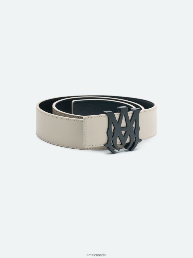 Accessories AMIRI 4Cm Reversible Belt Birch/ Black Unisex ZXNJX8441