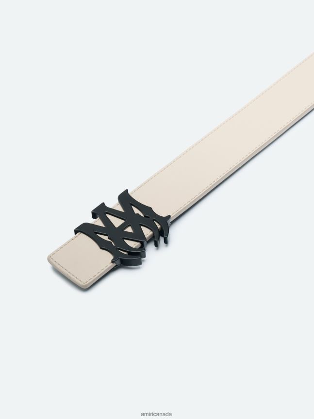 Accessories AMIRI 4Cm Reversible Belt Birch/ Black Unisex ZXNJX8441