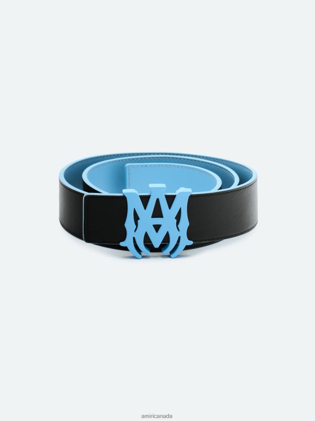 Accessories AMIRI 4Cm Reversible Belt OD Black/Air Blue Unisex ZXNJX8442