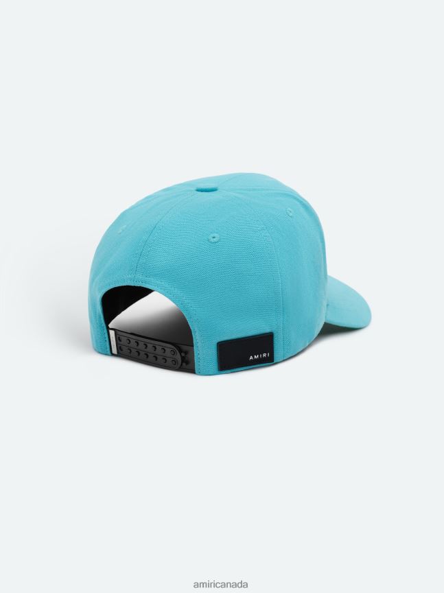 Accessories AMIRI Xo Full Canvas Hat Aqua White Unisex ZXNJX8416