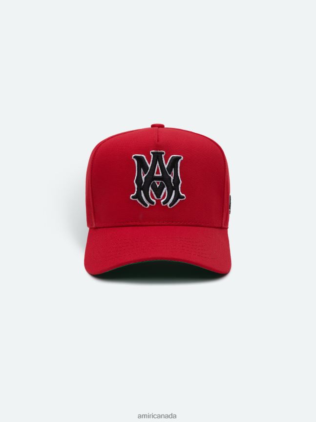 Accessories AMIRI Xo Full Canvas Hat Red/Black Unisex ZXNJX8413