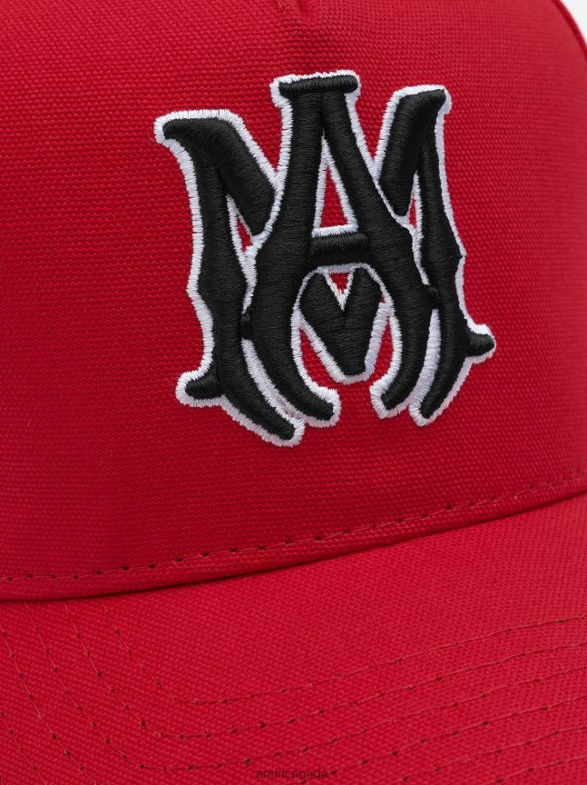 Accessories AMIRI Xo Full Canvas Hat Red/Black Unisex ZXNJX8413