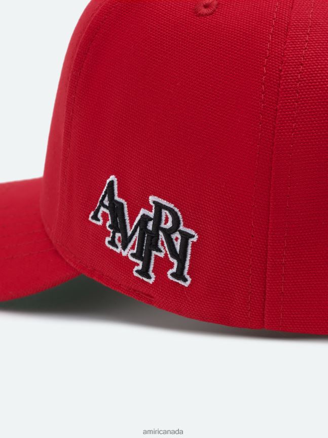 Accessories AMIRI Xo Full Canvas Hat Red/Black Unisex ZXNJX8413
