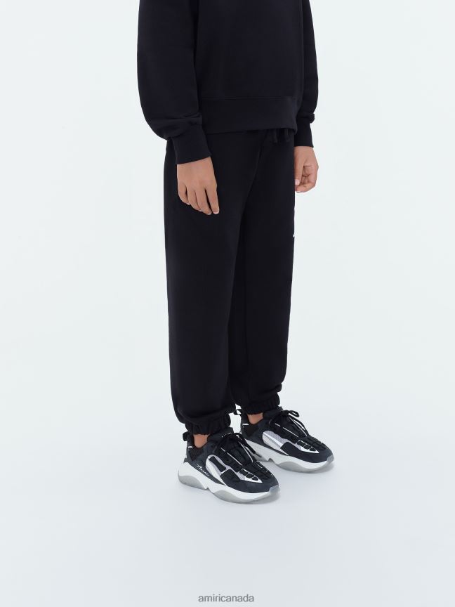 Clothing AMIRI Brand Staggered Scribble Sweatpant Black Kids ZXNJX8361