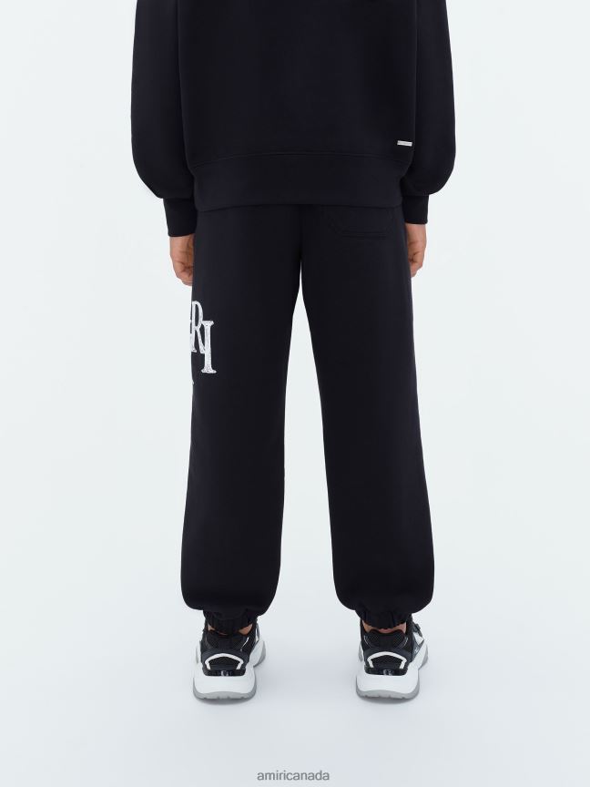 Clothing AMIRI Brand Staggered Scribble Sweatpant Black Kids ZXNJX8361