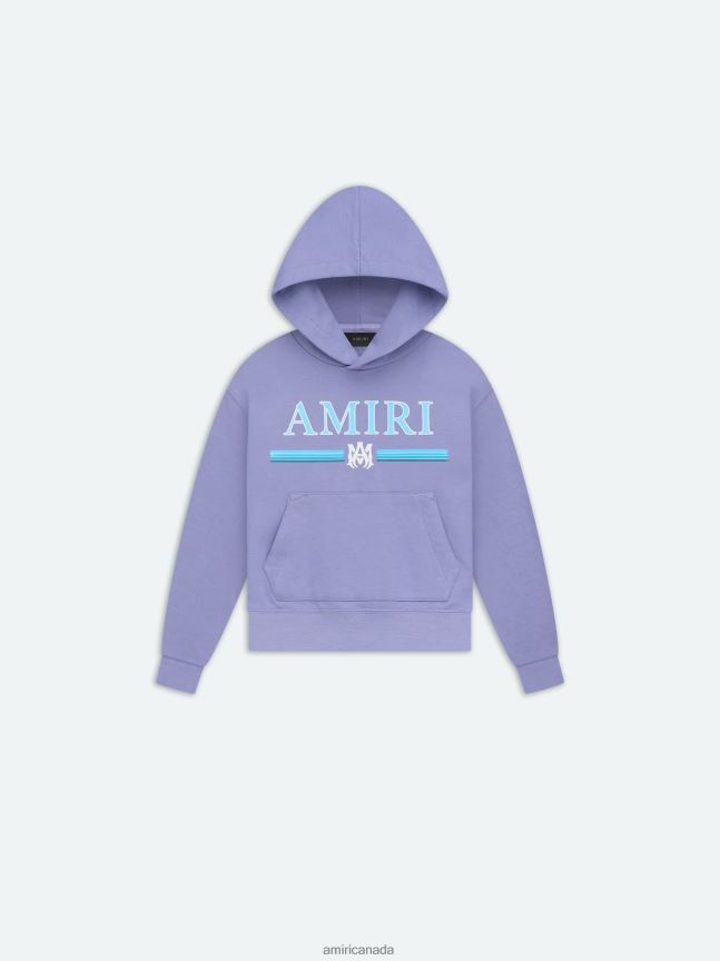 Clothing AMIRI Brand Ma Gradient Bar Hoodie Persian Violet Kids ZXNJX8352