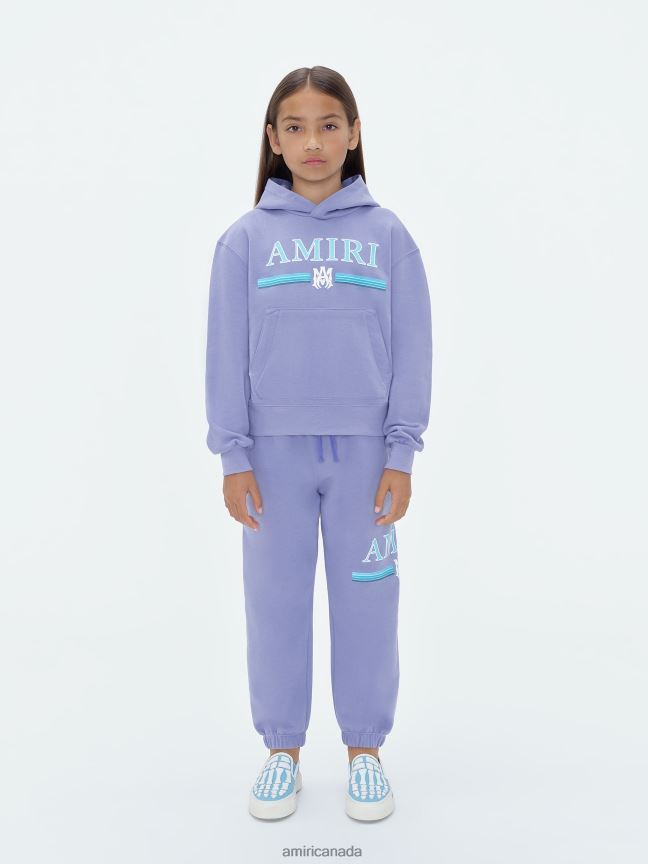 Clothing AMIRI Brand Ma Gradient Bar Hoodie Persian Violet Kids ZXNJX8352