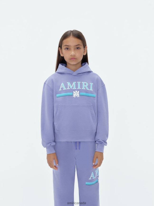 Clothing AMIRI Brand Ma Gradient Bar Hoodie Persian Violet Kids ZXNJX8352
