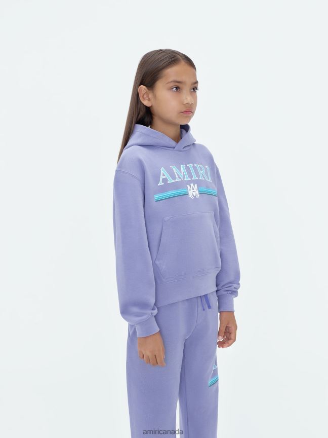 Clothing AMIRI Brand Ma Gradient Bar Hoodie Persian Violet Kids ZXNJX8352