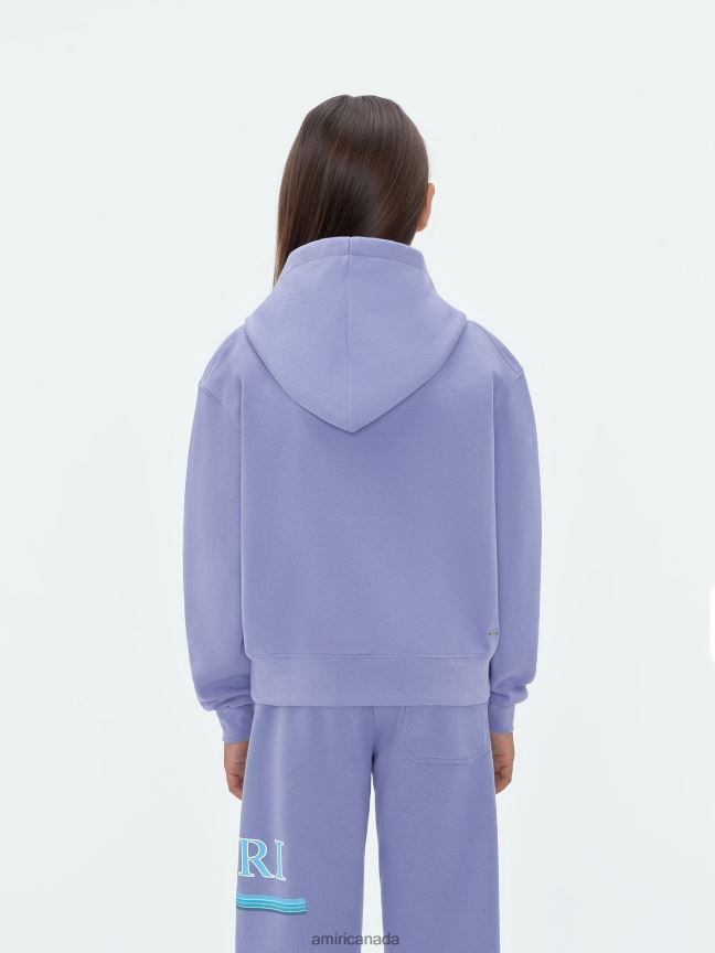 Clothing AMIRI Brand Ma Gradient Bar Hoodie Persian Violet Kids ZXNJX8352