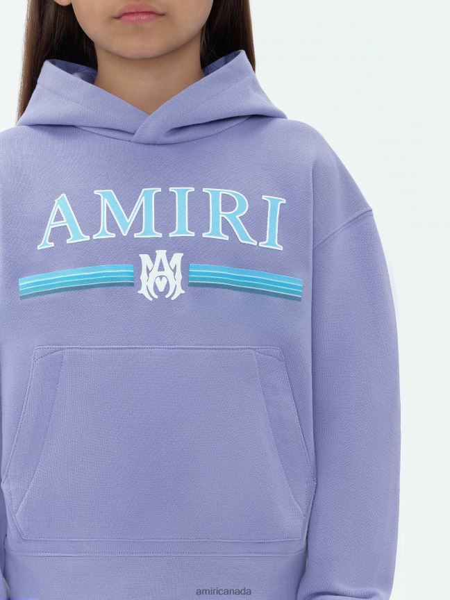 Clothing AMIRI Brand Ma Gradient Bar Hoodie Persian Violet Kids ZXNJX8352