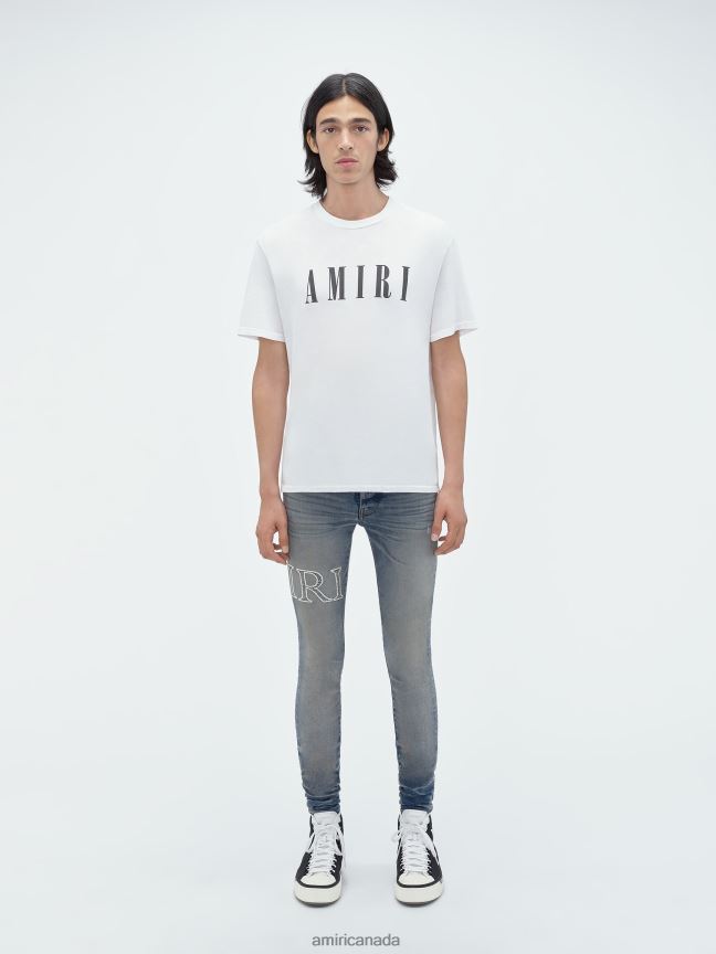 Clothing AMIRI Core Logo Bandana Jacquard Jean Vintage Indigo Men ZXNJX839