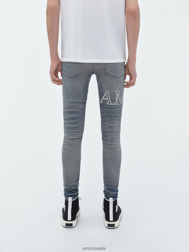 Clothing AMIRI Core Logo Bandana Jacquard Jean Vintage Indigo Men ZXNJX839