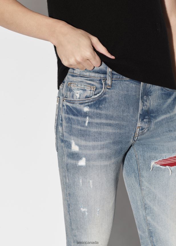 Clothing AMIRI Lunar New Year Mx1 Clay Indigo/Red Men ZXNJX834