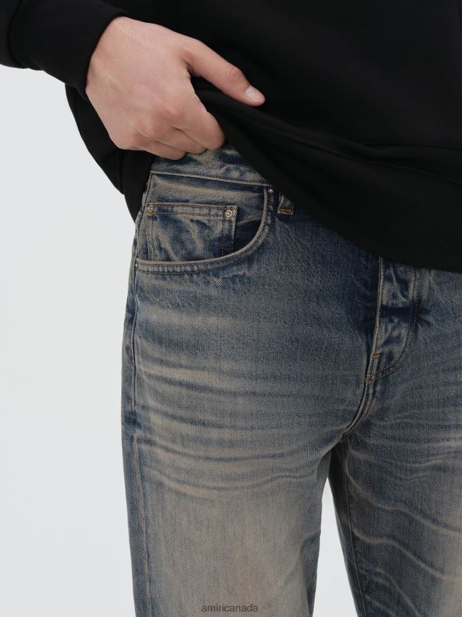 Clothing AMIRI Release Hem Straight Jean Antique Indigo Men ZXNJX82