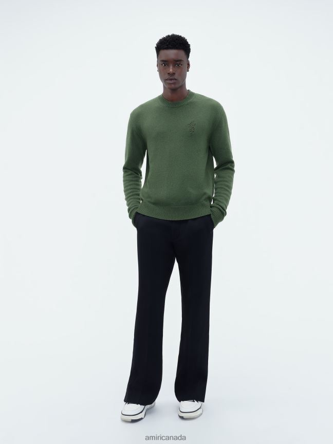 Clothing AMIRI Brand Stack Crewneck Spindle Tree Men ZXNJX8122