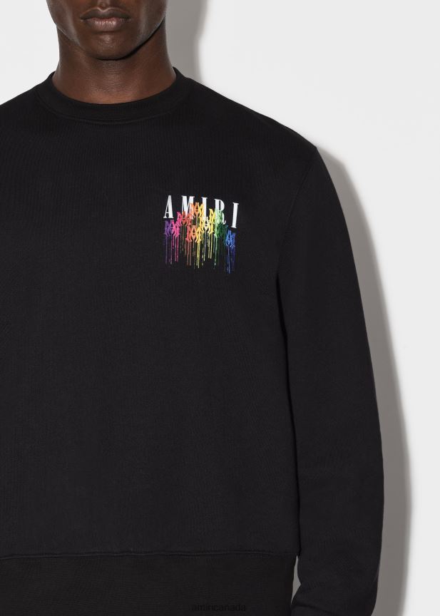 Clothing AMIRI M.A. Drip Collage Crewneck Black Men ZXNJX8152