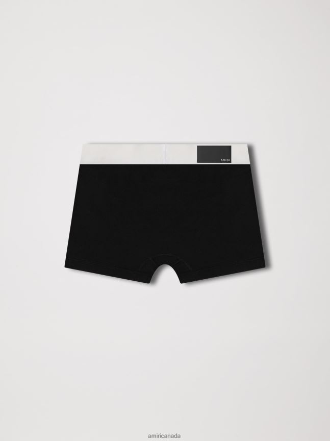 Clothing AMIRI Brand Front Label Boxers Black/White Men ZXNJX8191