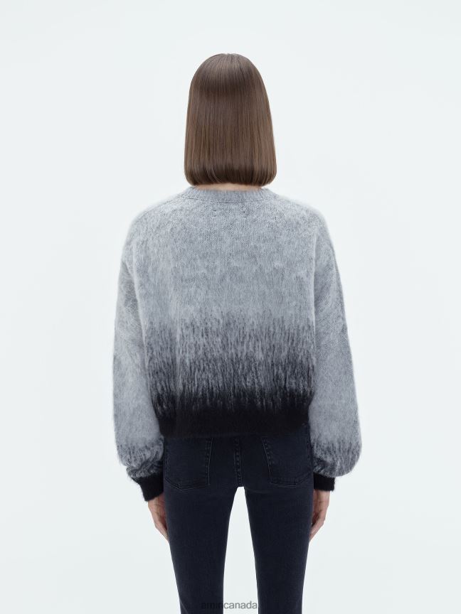 Clothing AMIRI Brand Staggered Ombre Crew Grey Women ZXNJX8259