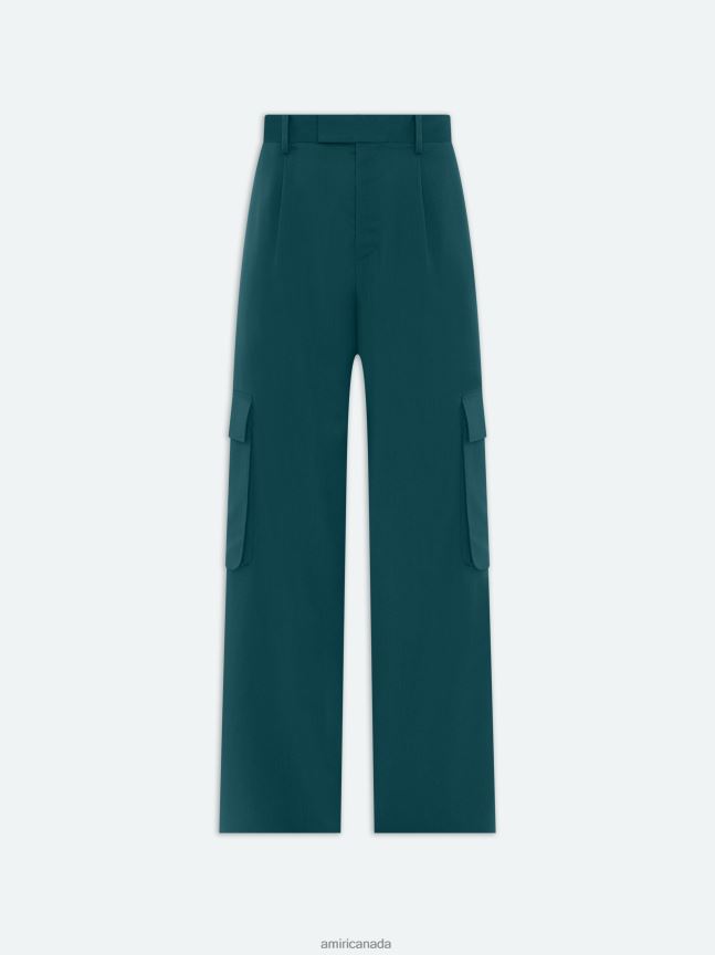 Clothing AMIRI Wide Leg Pleated Cargo Rain Forest Women ZXNJX8237