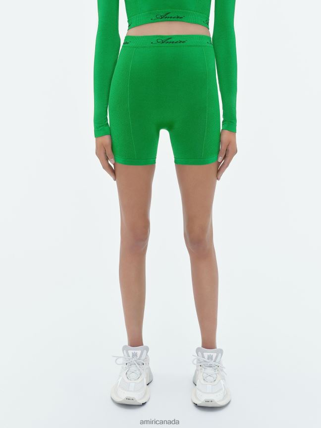 Clothing AMIRI Seamless Short Fern Green Women ZXNJX8274