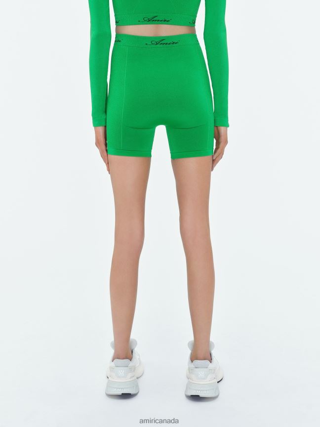 Clothing AMIRI Seamless Short Fern Green Women ZXNJX8274