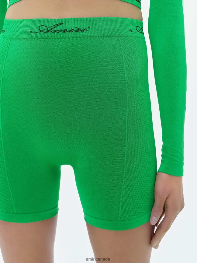 Clothing AMIRI Seamless Short Fern Green Women ZXNJX8274
