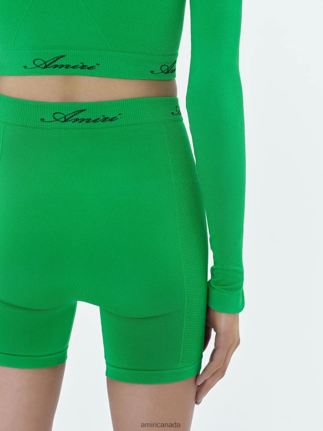Clothing AMIRI Seamless Short Fern Green Women ZXNJX8274