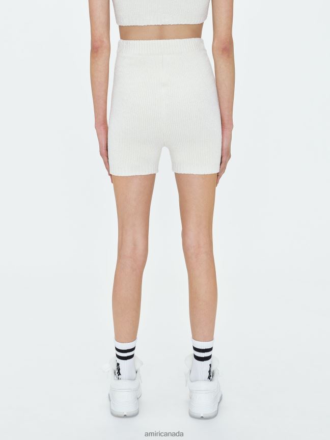 Clothing AMIRI Sweater Knit Shorts Alabaster Women ZXNJX8298
