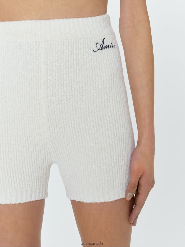 Clothing AMIRI Sweater Knit Shorts Alabaster Women ZXNJX8298