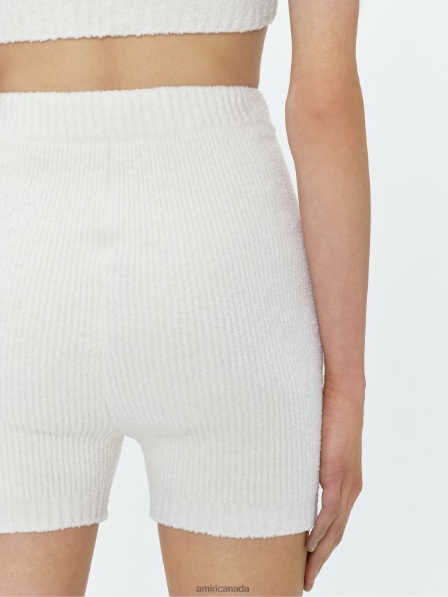 Clothing AMIRI Sweater Knit Shorts Alabaster Women ZXNJX8298